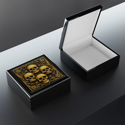 Classic Metal Colors Multi Gothic Skulls Jewelry Box Jewelry Box