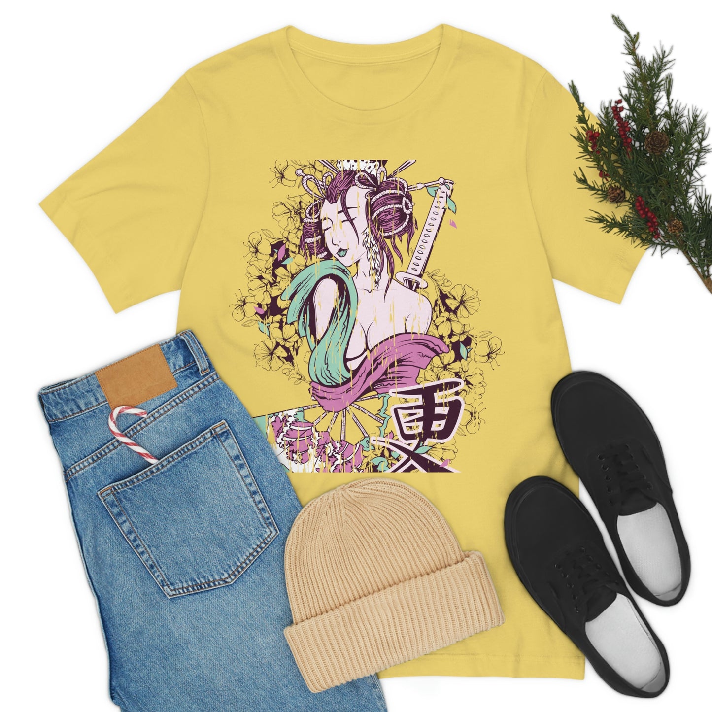 Geisha Girl, Unisex Jersey Short Sleeve Tee