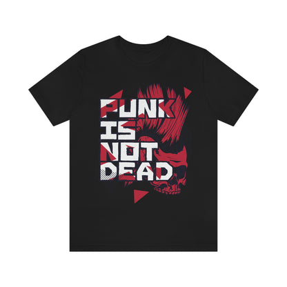 Punk Mohawk Skull, Punk Is Not Dead, Unisex Jersey Short Sleeve Tee