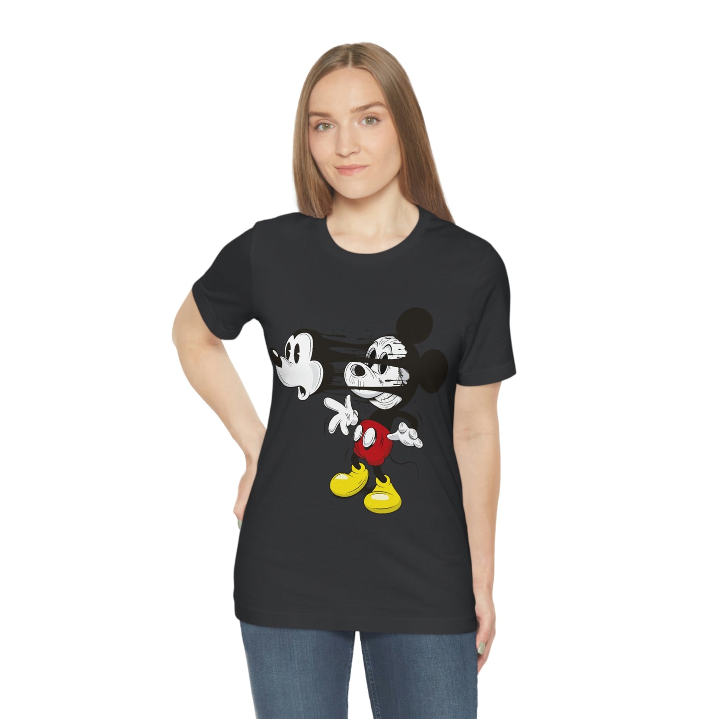 Losing Face Mickey, Unisex Jersey Short Sleeve Tee