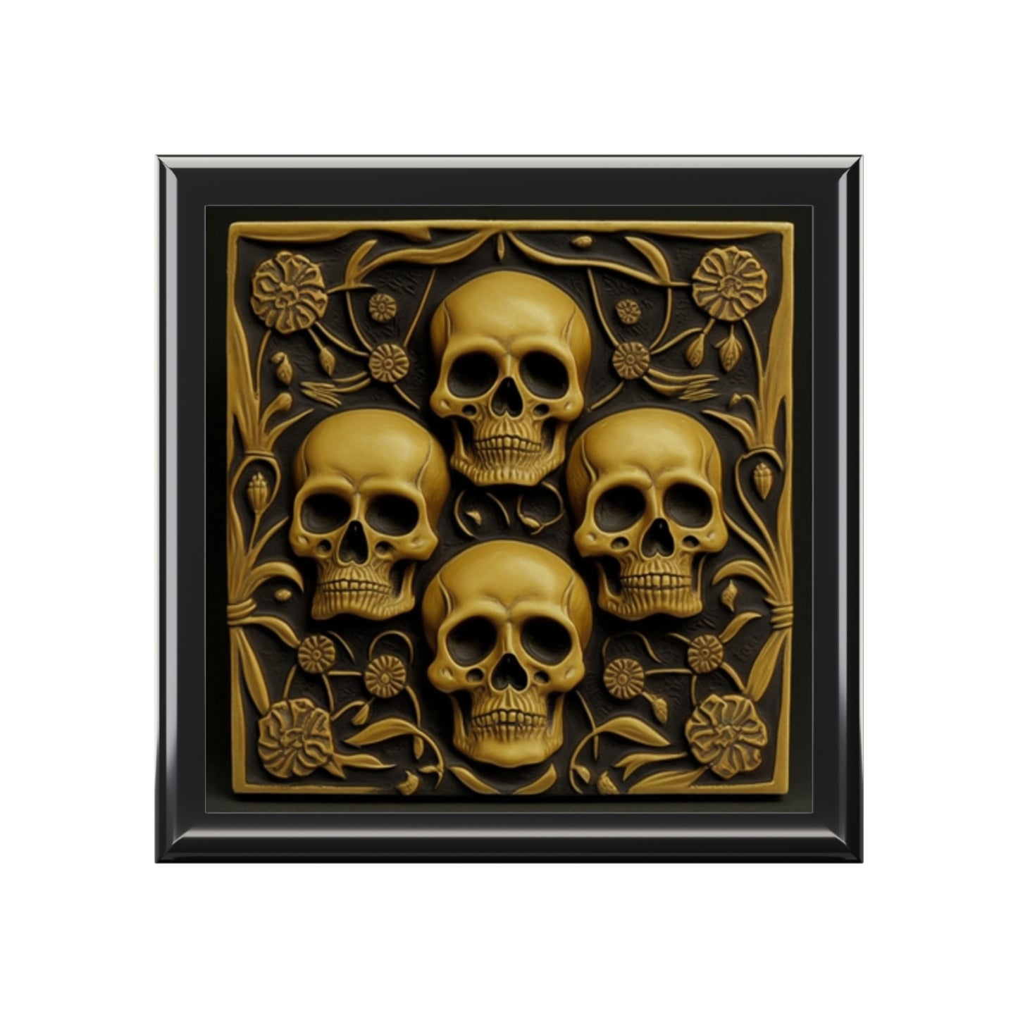 Classic Metal Colors Multi Gothic Skulls Jewelry Box Jewelry Box