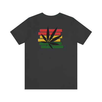 Pot Leaf With Classic Colors, Yellow, Green, Yellow, Unisex Jersey Short Sleeve Tee