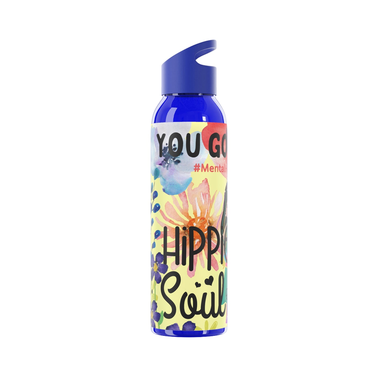 You Good Sis ? Mental Health Awareness Hippie Chic , Yellow Background Sky Water Bottle