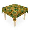 Gold And Green Marijuana Pot Weed Leaf With Gold Background 420 Tablecloth