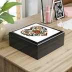 Intricate Hearts by Heron Lake Print 3 Jewelry Box