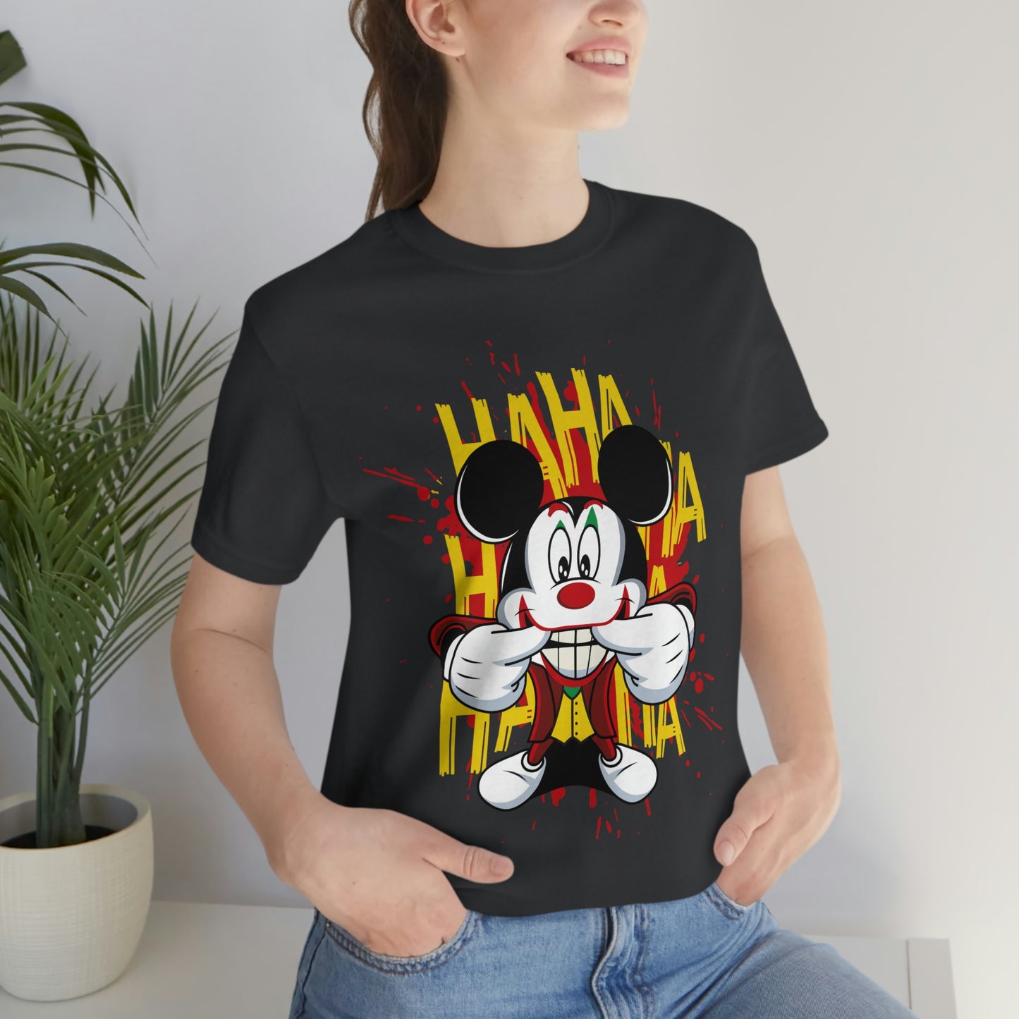 Ha Ha Ha Mickey, Unisex Jersey Short Sleeve Tee