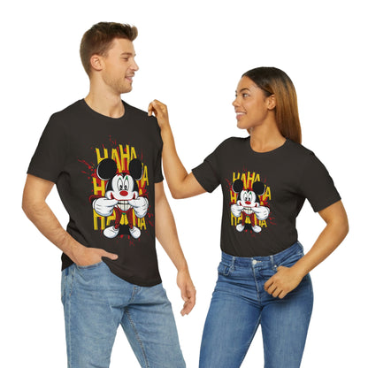 Ha Ha Ha Mickey, Unisex Jersey Short Sleeve Tee