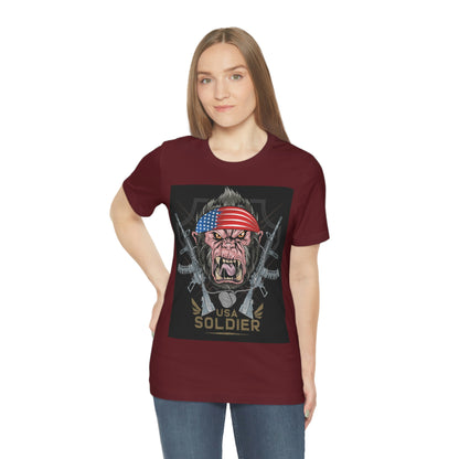 Angry Gorilla USA Soldier, Unisex Jersey Short Sleeve Tee