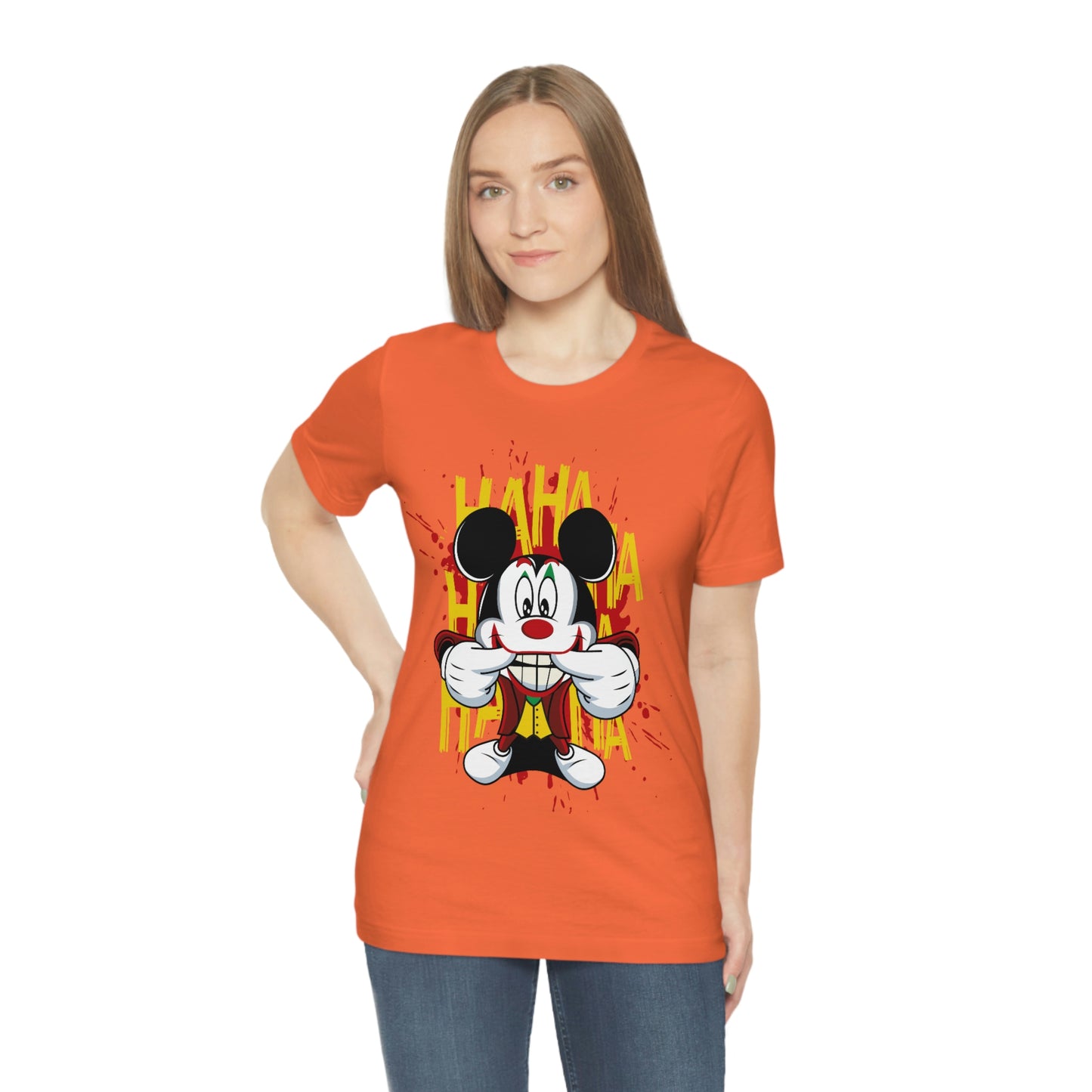 Ha Ha Ha Mickey, Unisex Jersey Short Sleeve Tee