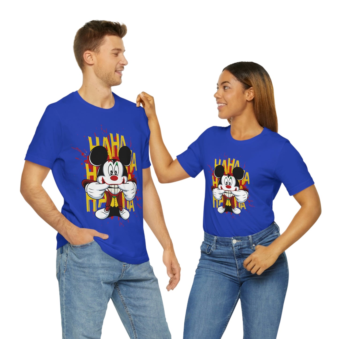 Ha Ha Ha Mickey, Unisex Jersey Short Sleeve Tee