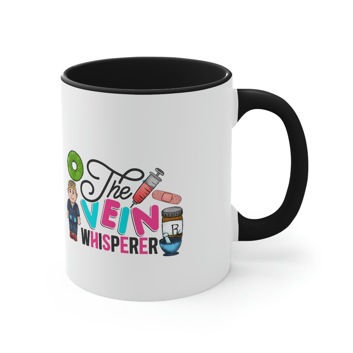 Nurse, Rn, The Vein Whisperer, Male Coffee Mug, 11oz