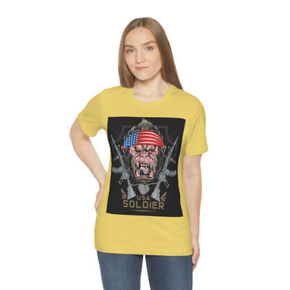 Angry Gorilla USA Soldier, Unisex Jersey Short Sleeve Tee