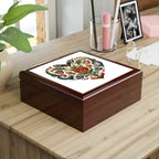 Intricate Hearts by Heron Lake Print 3 Jewelry Box