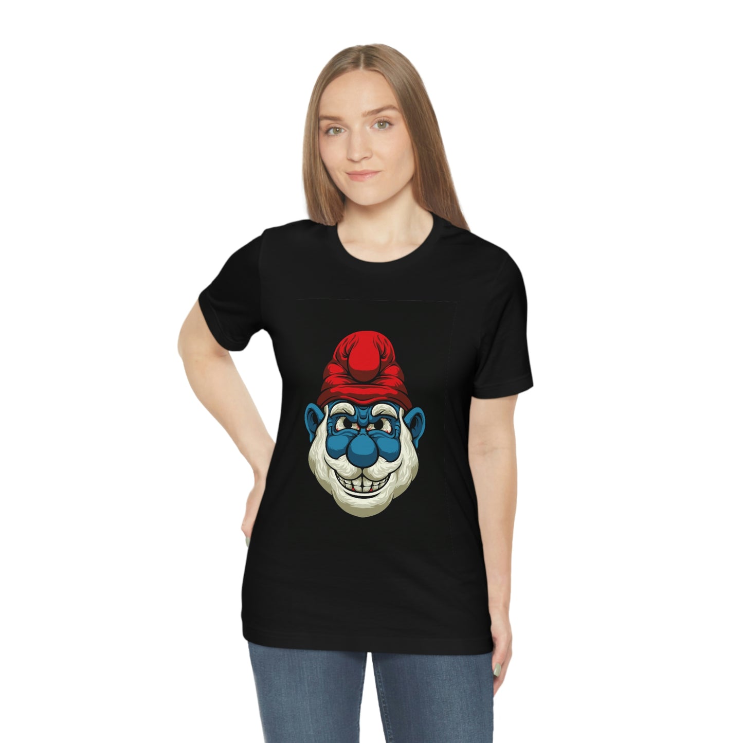 Feisty Smurf, Unisex Jersey Short Sleeve Tee