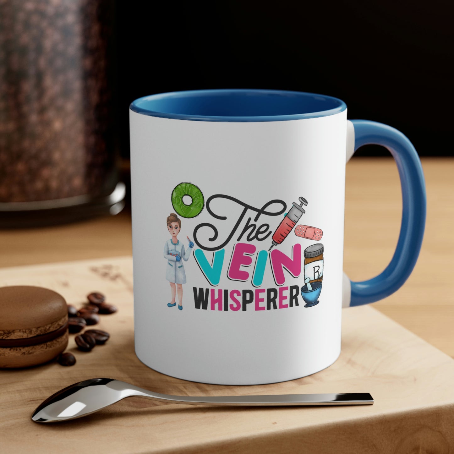 Nurse, Rn, Female 3, The Vein Whisperer, Coffee Mug, 11oz