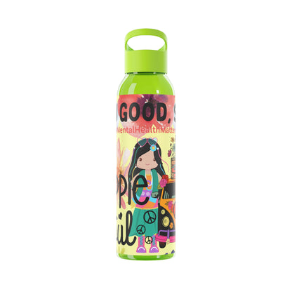 You Good Sis ? Mental Health Awareness Hippie Chic , Yellow Background Sky Water Bottle