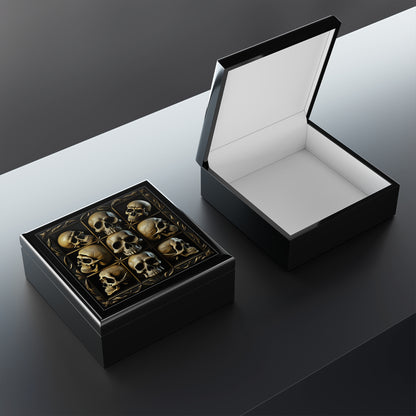 Grey Multi Gothic Skulls Jewelry Box Jewelry Box