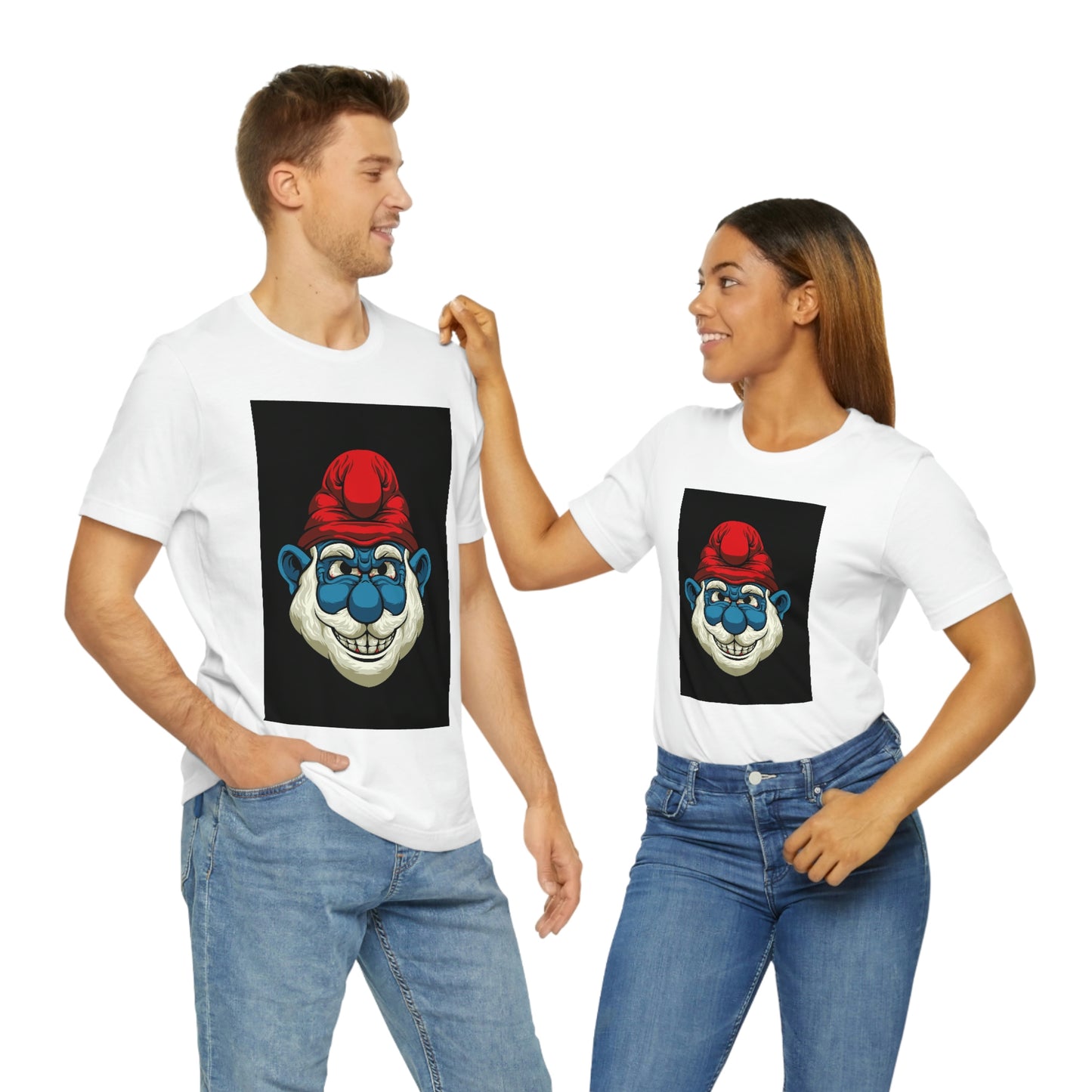 Feisty Smurf, Unisex Jersey Short Sleeve Tee