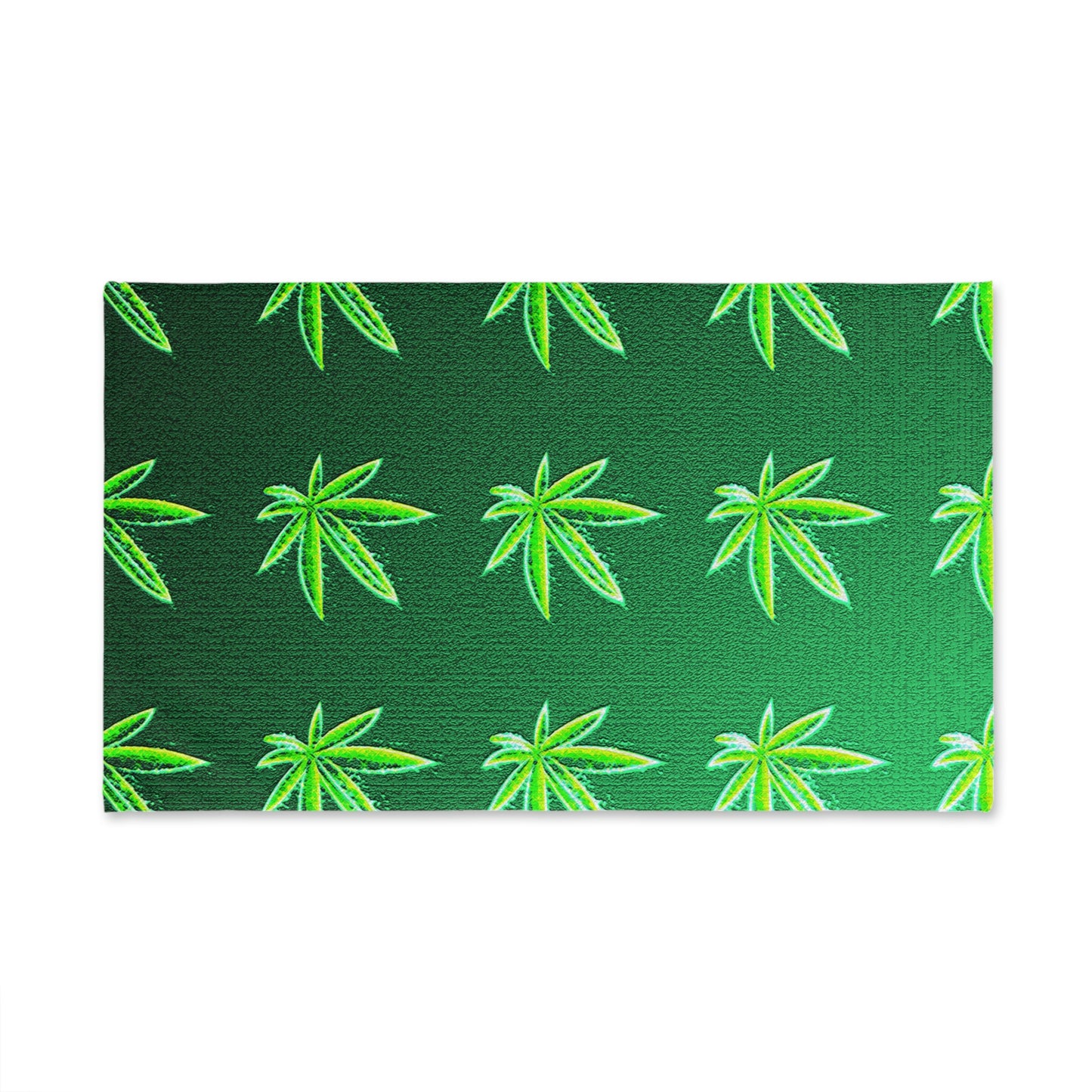 Green Leaf Marijuana Pot Weed Leaf 420 Hand Towel