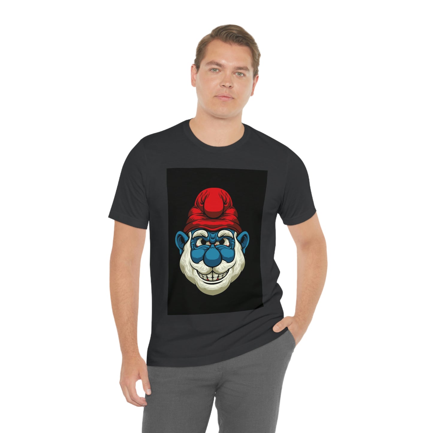 Feisty Smurf, Unisex Jersey Short Sleeve Tee