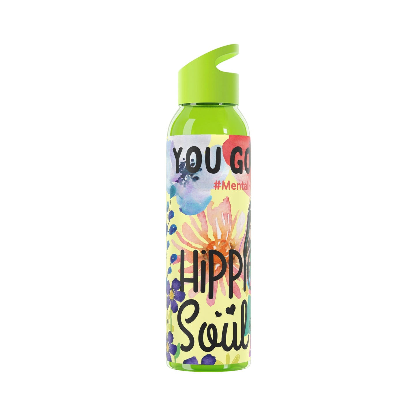 You Good Sis ? Mental Health Awareness Hippie Chic , Yellow Background Sky Water Bottle