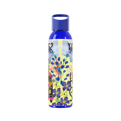 You Good Sis ? Mental Health Awareness Hippie Chic , Yellow Background Sky Water Bottle