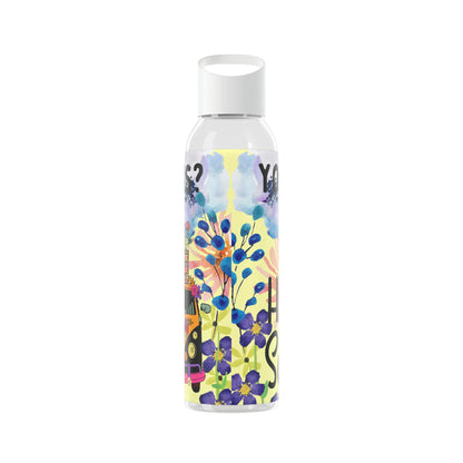 You Good Sis ? Mental Health Awareness Hippie Chic , Yellow Background Sky Water Bottle