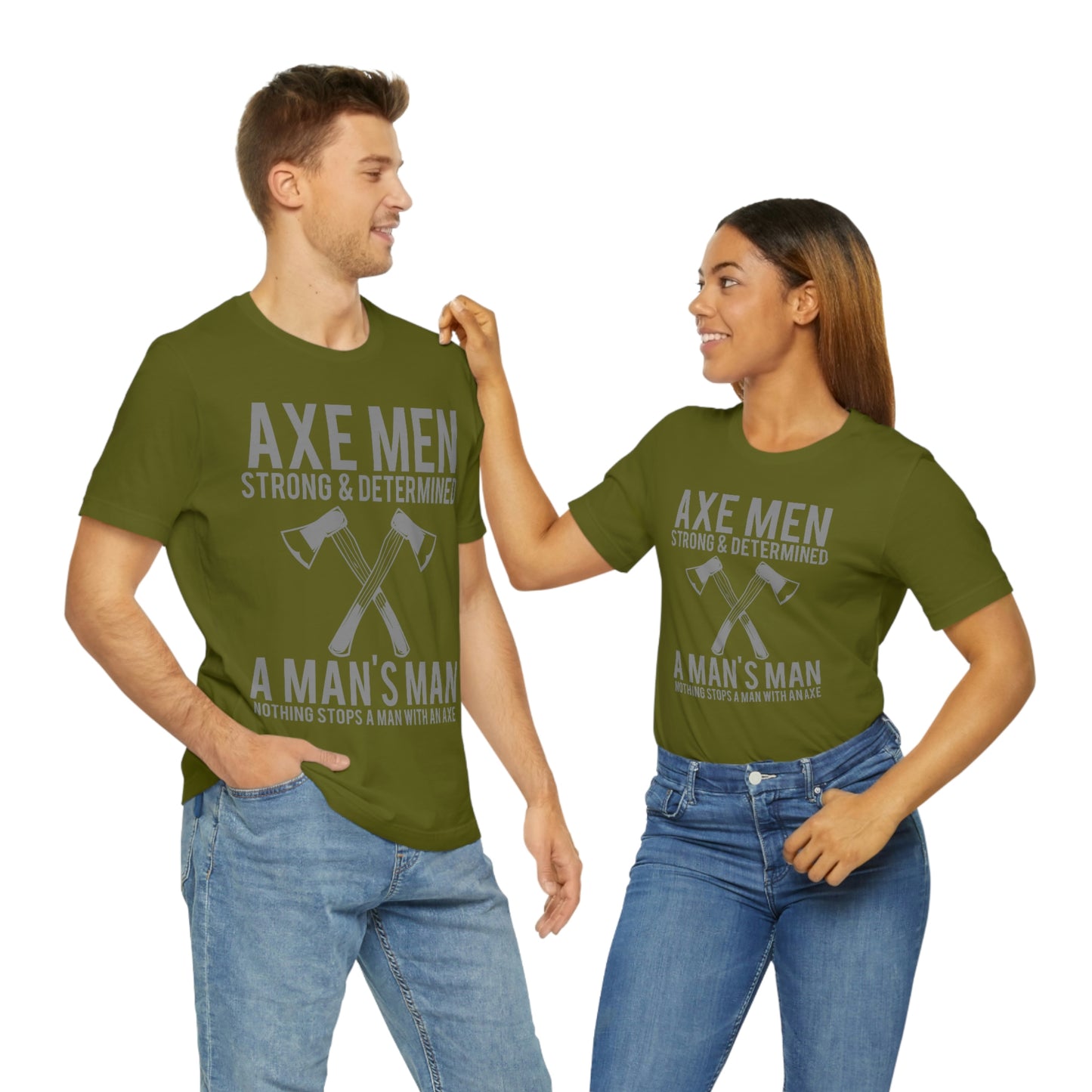 Axe Man Strong and determined, Unisex Jersey Short Sleeve Tee