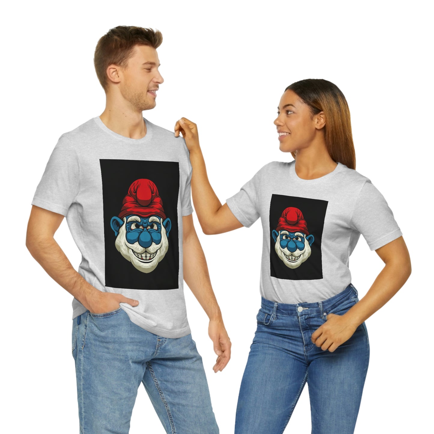 Feisty Smurf, Unisex Jersey Short Sleeve Tee