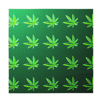 Green Leaf Marijuana Pot Weed Leaf 420 Tablecloth