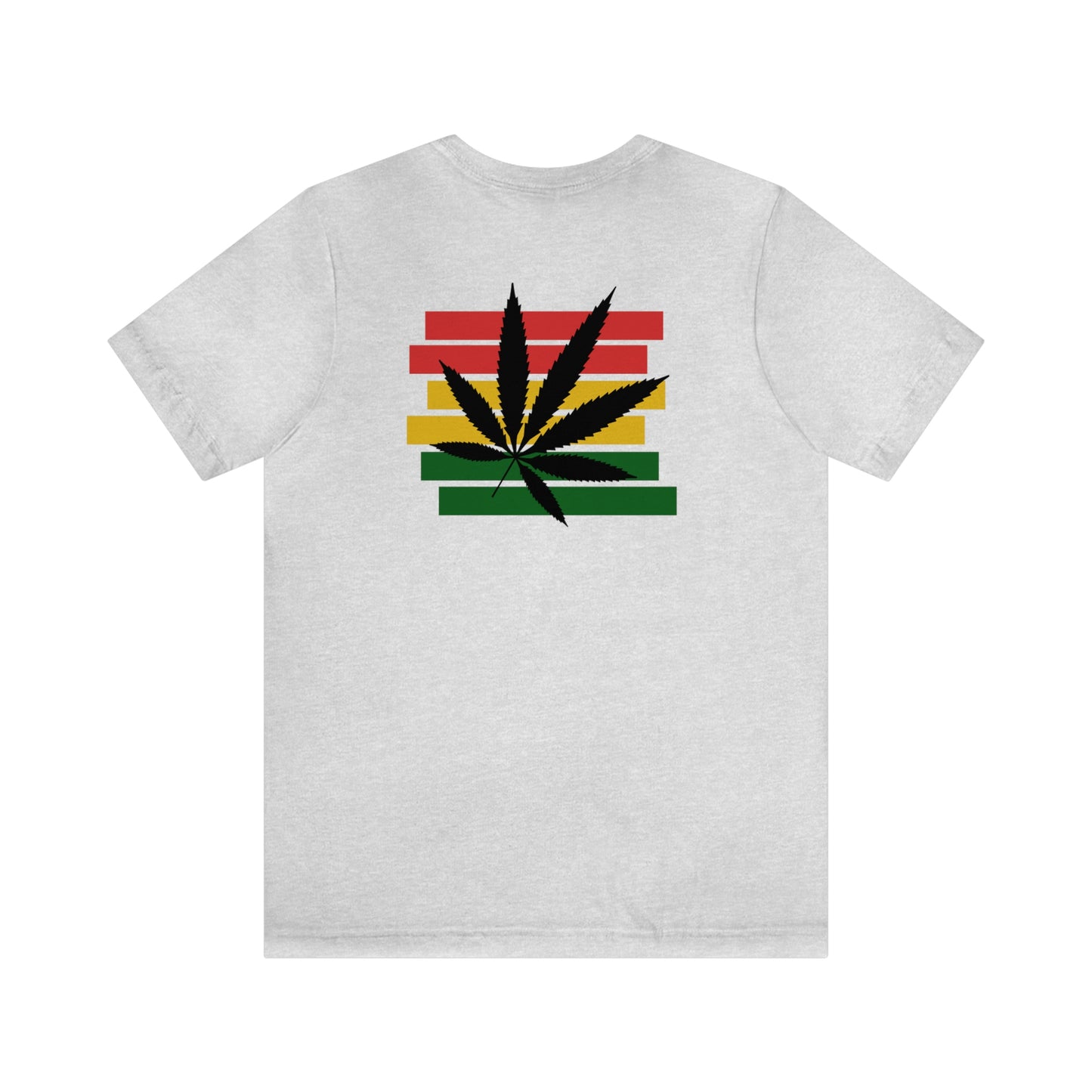 Pot Leaf With Classic Colors, Yellow, Green, Yellow, Unisex Jersey Short Sleeve Tee