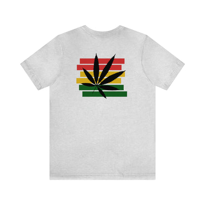 Pot Leaf With Classic Colors, Yellow, Green, Yellow, Unisex Jersey Short Sleeve Tee