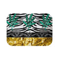 Gold And Zebra White And Black Marijuana Pot Weed Leaf 420 Weed Pot Marijuana Leaf Bathmat
