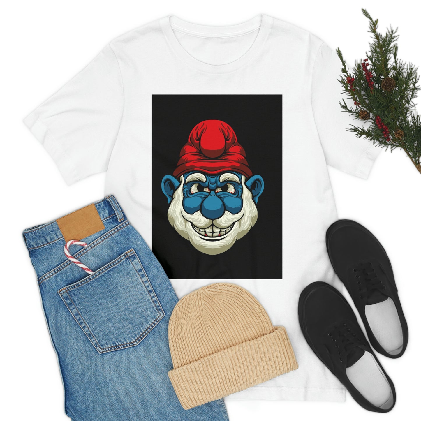 Feisty Smurf, Unisex Jersey Short Sleeve Tee