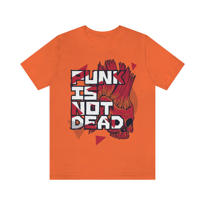 Punk Mohawk Skull, Punk Is Not Dead, Unisex Jersey Short Sleeve Tee