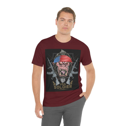 Angry Gorilla USA Soldier, Unisex Jersey Short Sleeve Tee