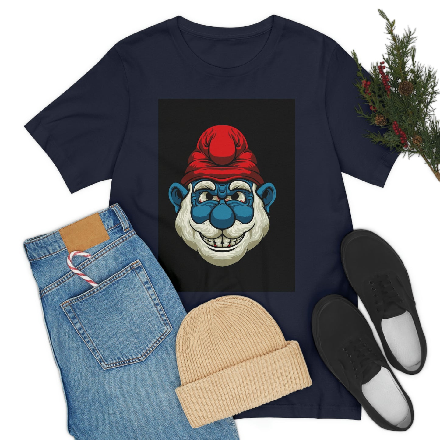 Feisty Smurf, Unisex Jersey Short Sleeve Tee