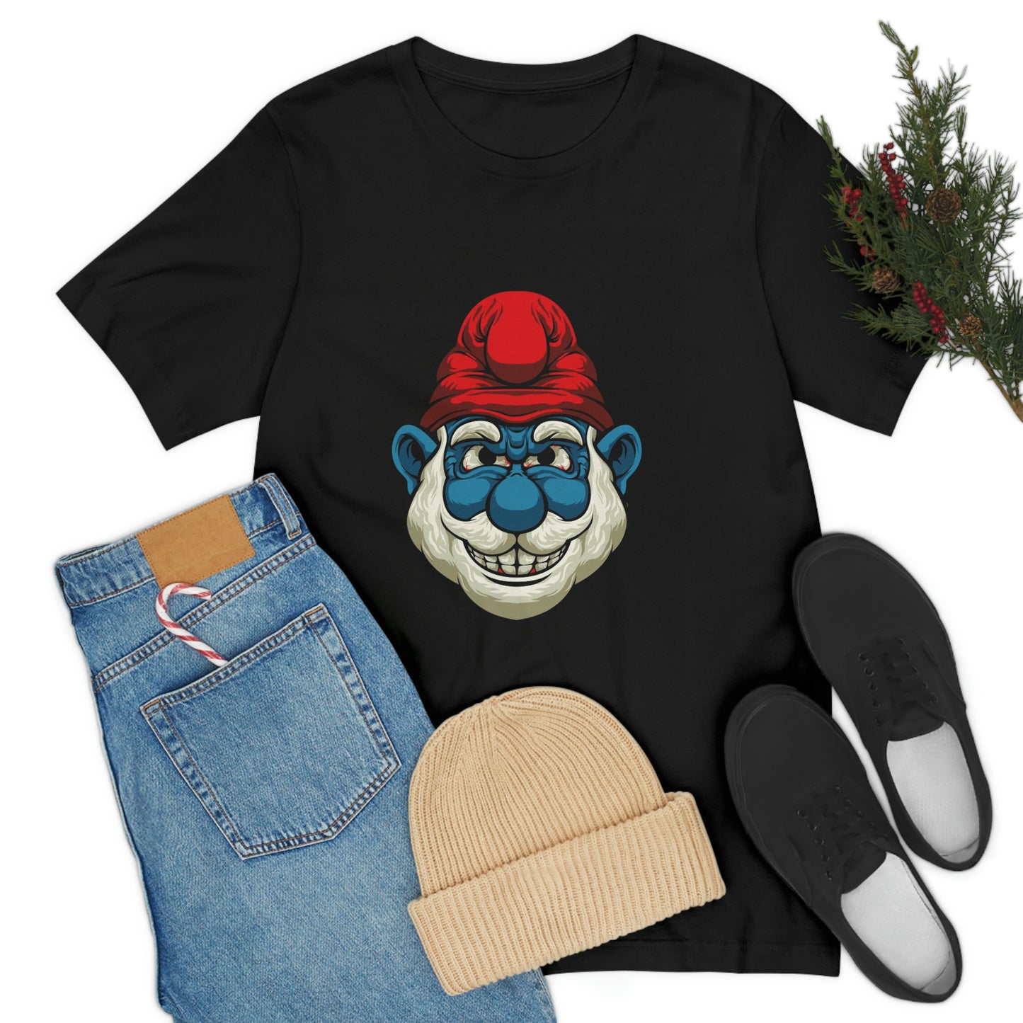 Feisty Smurf, Unisex Jersey Short Sleeve Tee