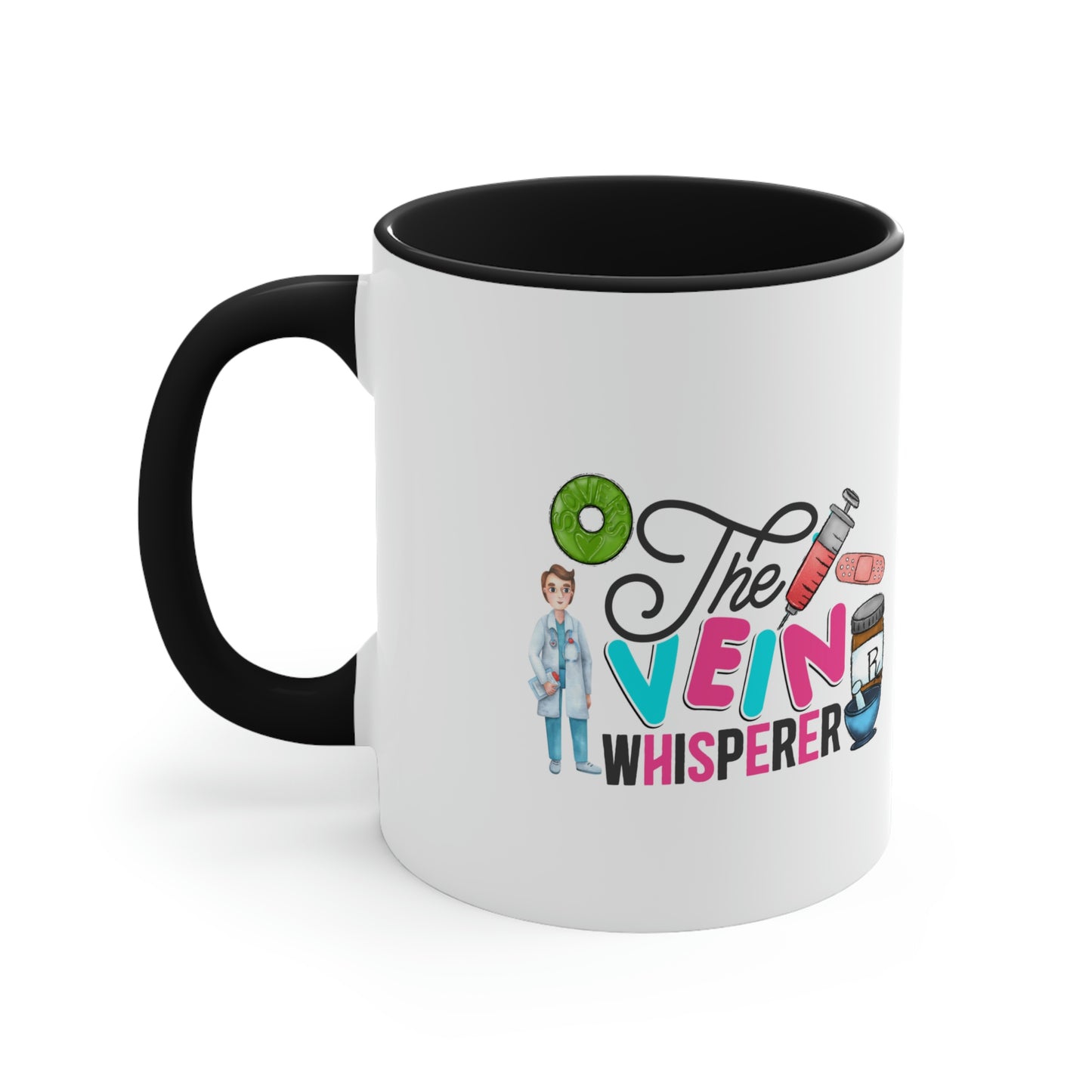 Nurse, Rn, Male 3, The Vein Whisperer, Coffee Mug, 11oz
