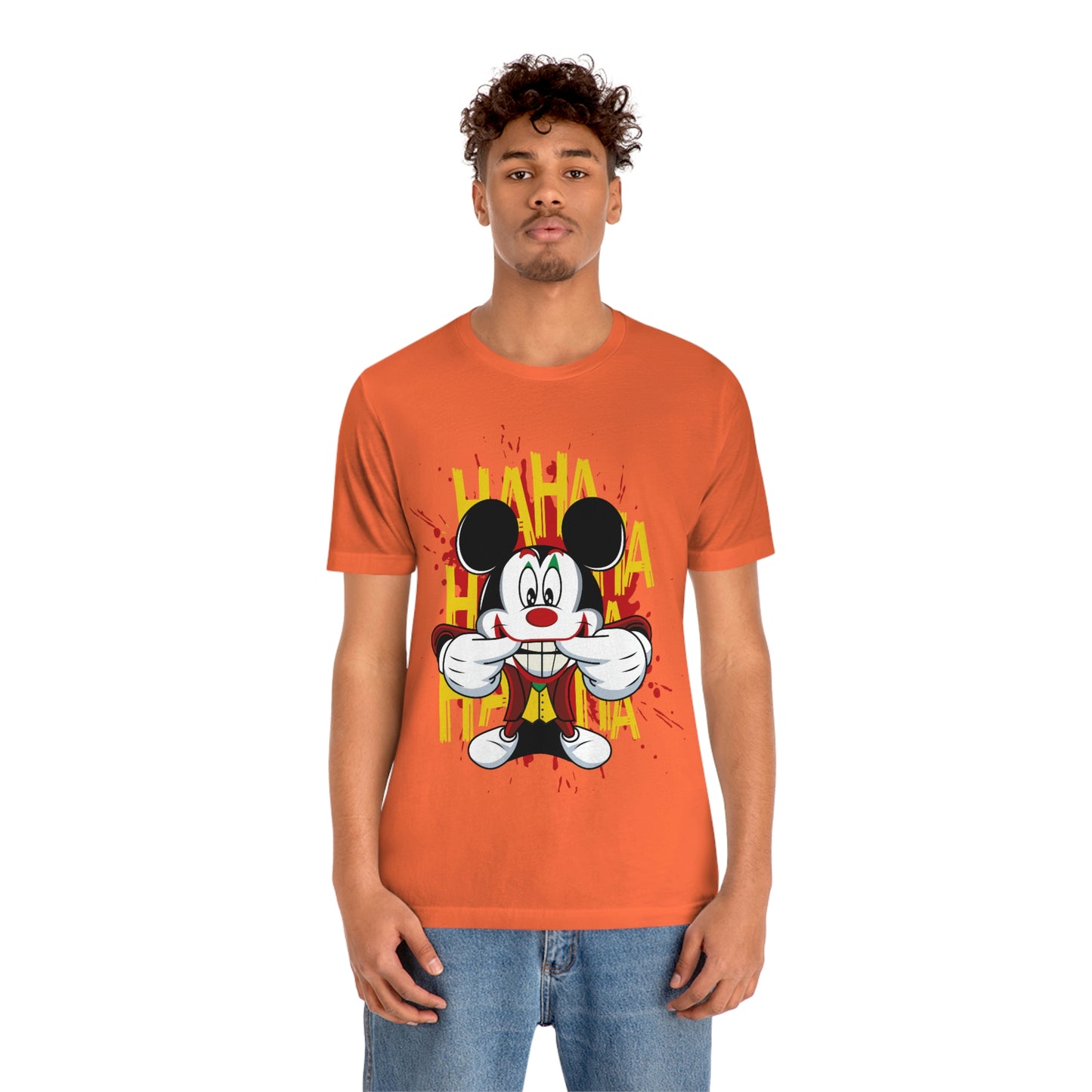 Ha Ha Ha Mickey, Unisex Jersey Short Sleeve Tee