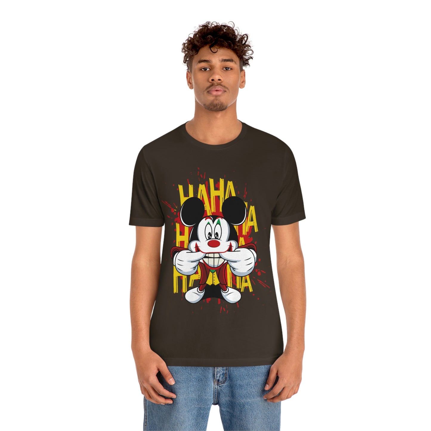 Ha Ha Ha Mickey, Unisex Jersey Short Sleeve Tee