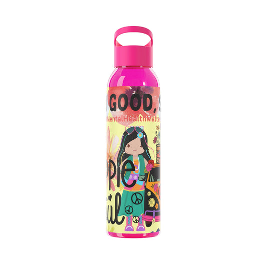 You Good Sis ? Mental Health Awareness Hippie Chic , Yellow Background Sky Water Bottle