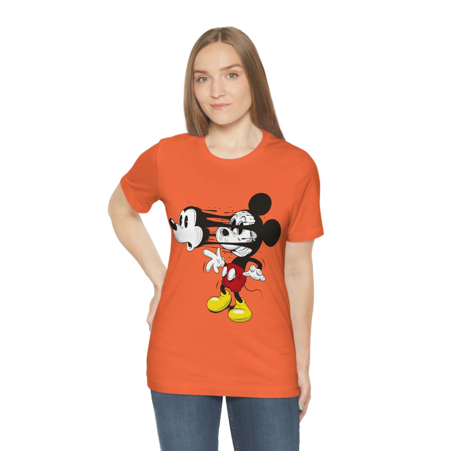 Losing Face Mickey, Unisex Jersey Short Sleeve Tee