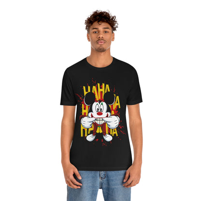 Ha Ha Ha Mickey, Unisex Jersey Short Sleeve Tee