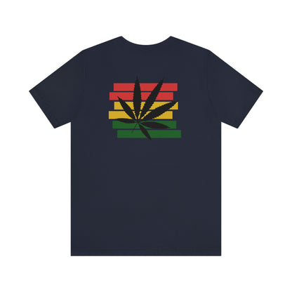 Pot Leaf With Classic Colors, Yellow, Green, Yellow, Unisex Jersey Short Sleeve Tee