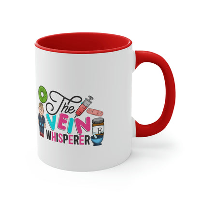 Nurse, Rn, The Vein Whisperer, Male Coffee Mug, 11oz