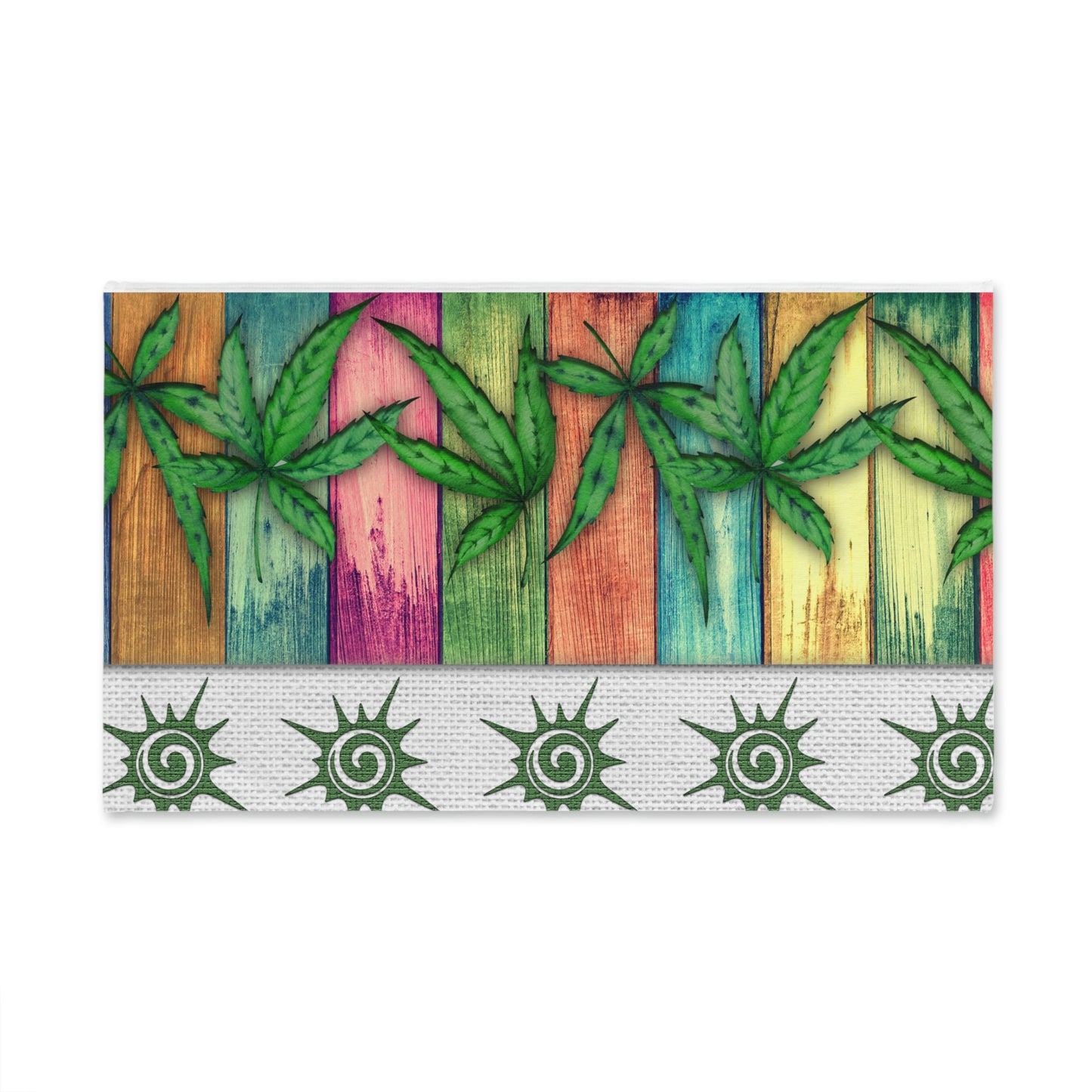 Beautiful Multicolored 420 Weed Pot Marijuana Leaf Hand Towel