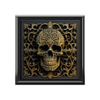 Silver Metal Style Grey And Black Gorgeous Designed Gothic Skull Jewelry Box Jewelry Box