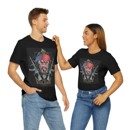 Angry Gorilla USA Soldier, Unisex Jersey Short Sleeve Tee