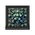 Blue And Black Multi Gothic Style Skulls Jewelry Box Jewelry Box